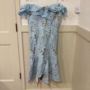 Jarlo London Light Blue Lace Dress